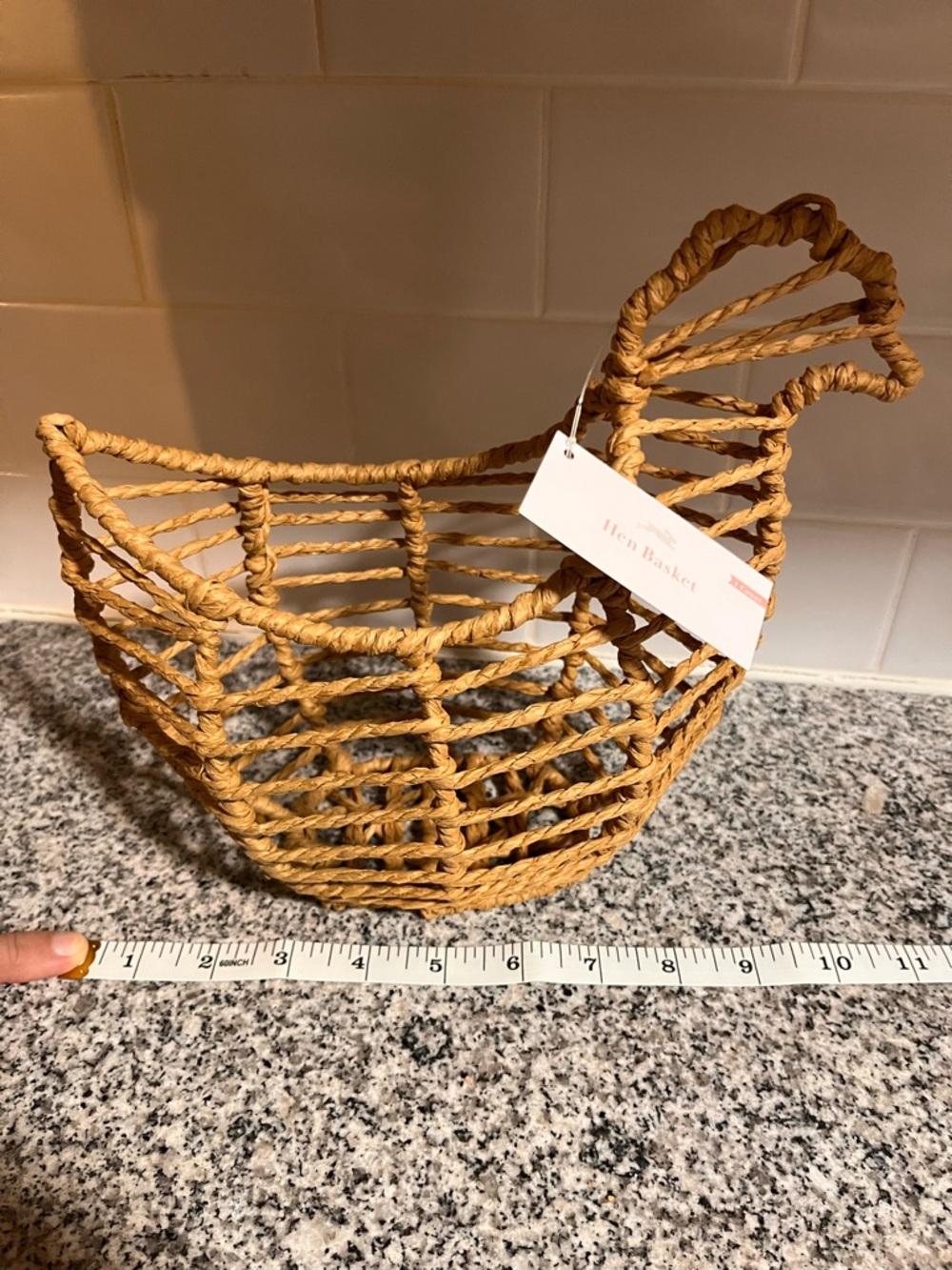 Handwoven Natural Rattan Chicken Basket - Home Accents - Picture 6 of 8